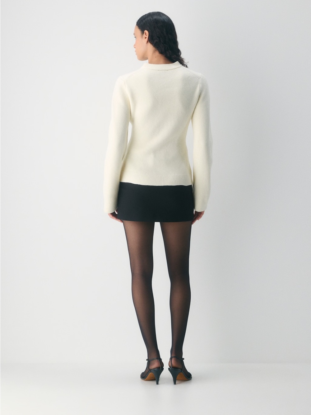 Babaton Merino Wool Cardigan - Light Birch - Picture 2 of 5